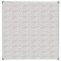 Aarco Burlap-Weave Vinyl Bulletin Board with Euroframe Design 48"x48" Grey Feather ERV4848891